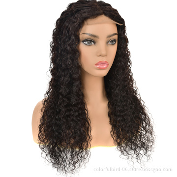 Human Hair jerry Curly Closure Bob Wig black women 150% Density wholesale 13x4 lace closure wig Malaysian Jerry Curly Wig